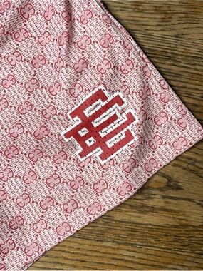 Eric Emanuel EE Mesh Shorts Men’s Sz M Red White Logo Gym Basketball Hypebeast